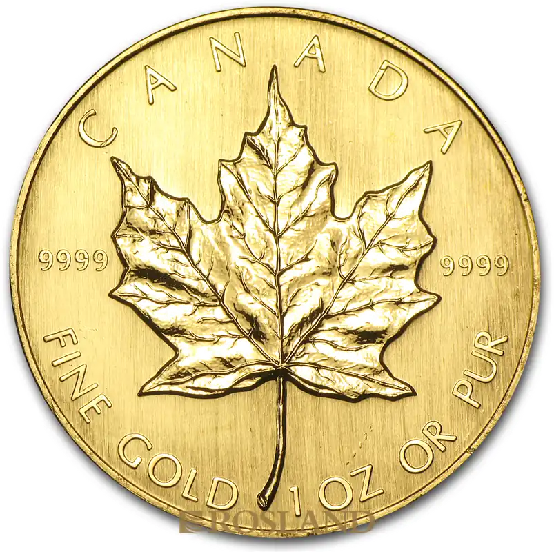 Günstig 1 Unze Goldmünze Kanada Maple Leaf 1984