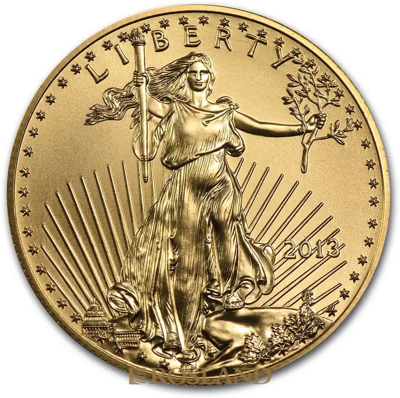 1/2 Unze Goldmünze American Eagle 2013 Jetzt Bestellen