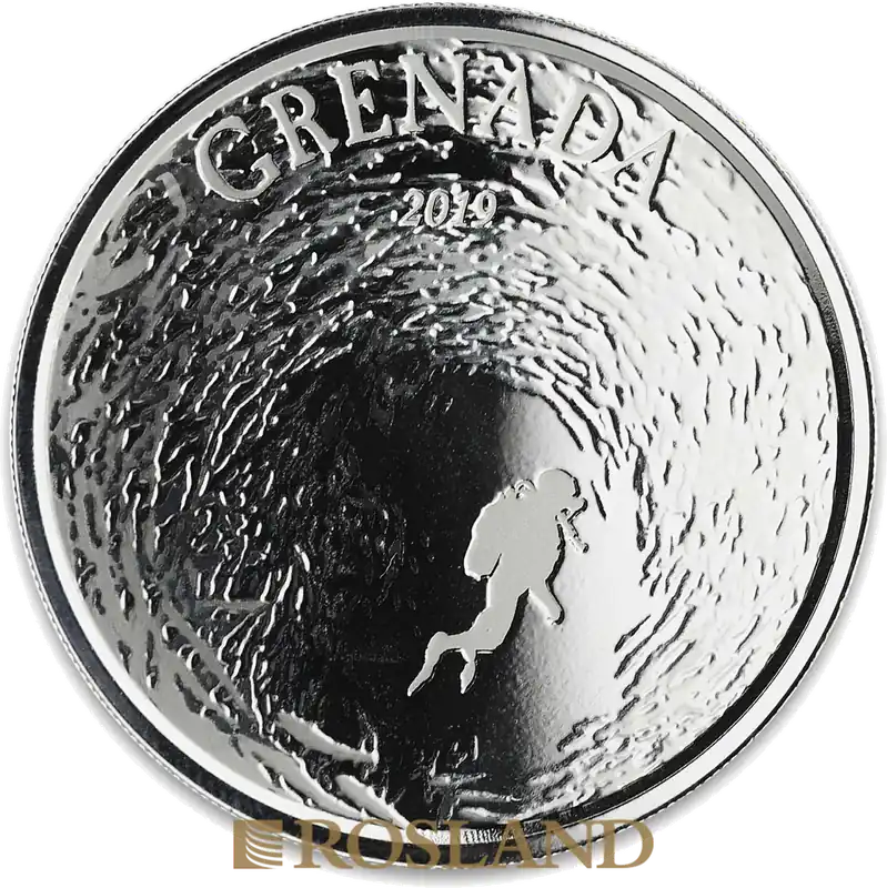 Neu Im Sortiment 1 Unze Silbermünze EC8 Grenada Diving Paradise 2019
