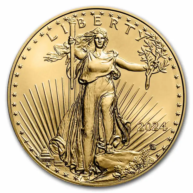 1/2 Unze Goldmünze American Eagle 2024 Kostenloser Versand