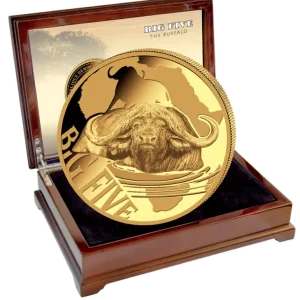 Kostenfreie Lieferung 5 Unzen Goldmünze Cameroon Big Five Buffalo 2016 PP (Box, Zertifikat)