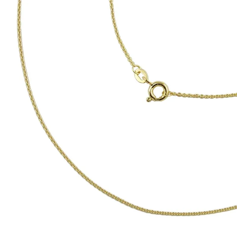1,1 Rund-Ankerkette Halskette Collier aus 9Kt 375 Gold Gelbgold 42cm Mega-Angebot