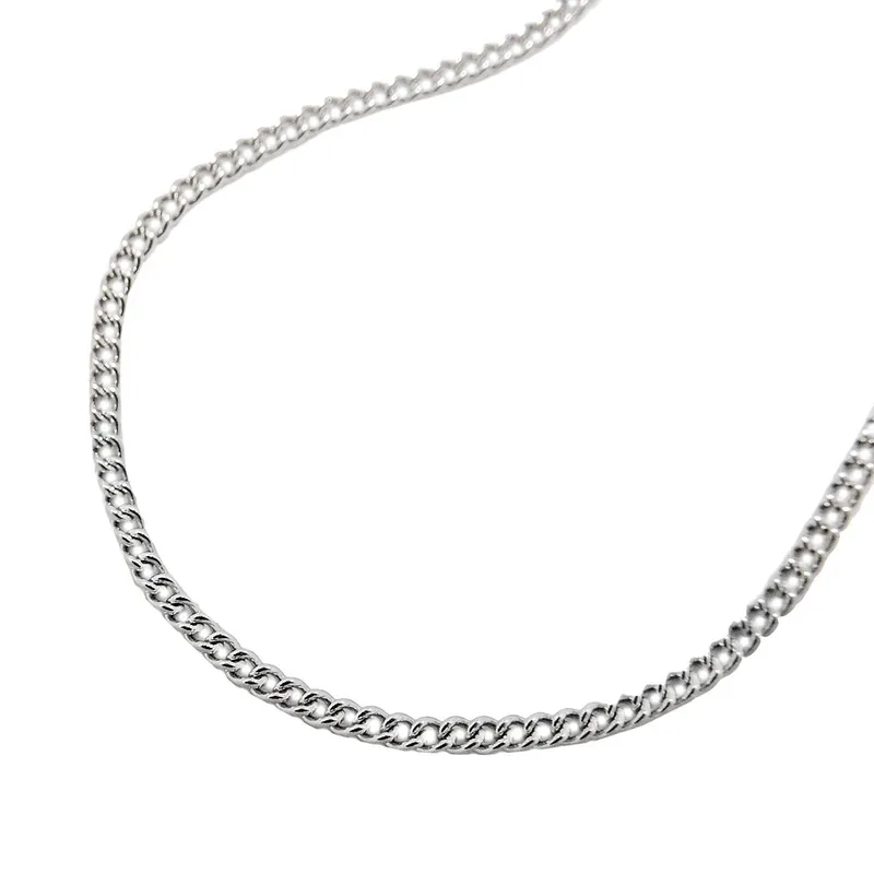 1,4mm Kette Collier Panzerkette aus glänzendem Edelstahl Halsschmuck, 45cm Preisreduziert
