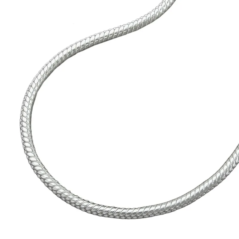 1,5mm Schlangenkette Halskette Kette Collier, rund, Silber 925, 45cm Begrenztes Angebot