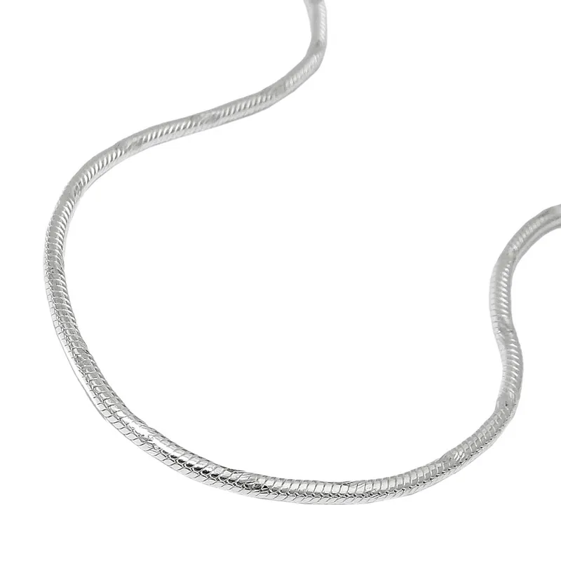 1,3mm Kette Collier Halskette, Schlange 925 Silber, für Damen, 38cm Sofort Bestellen