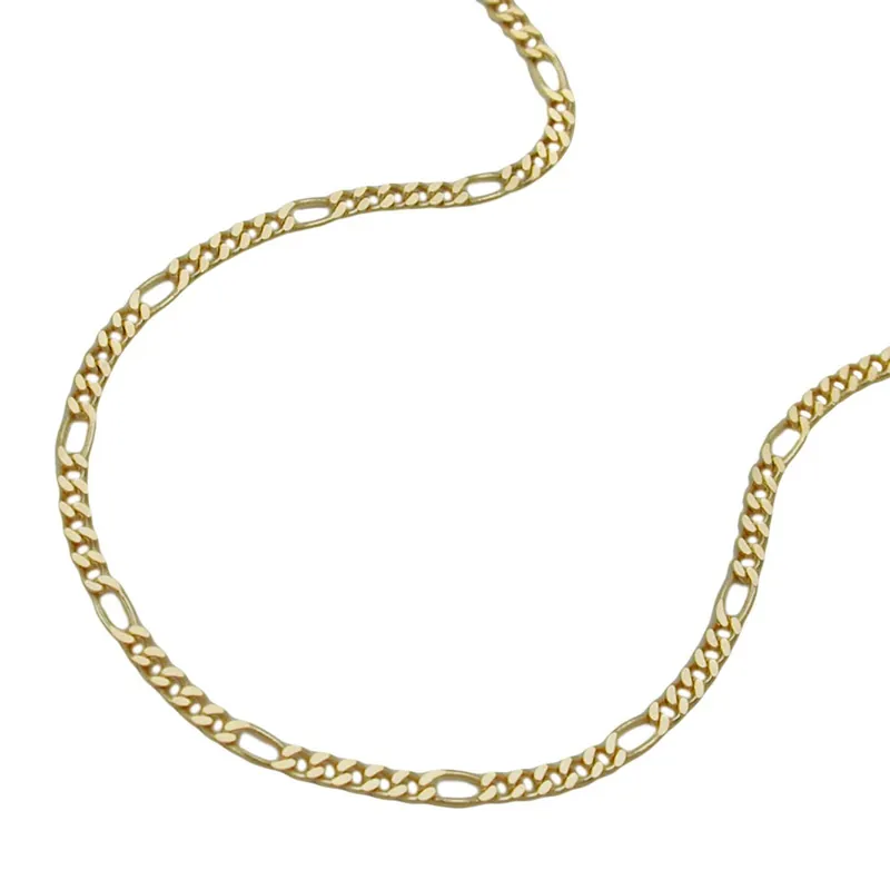 1,5mm Figarokette Halskette Collier aus 375 Gold Gelbgold, 45cm, Damen Angebot