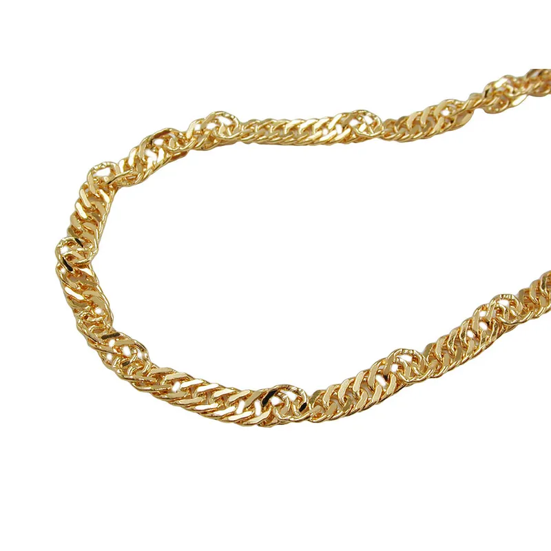1,8mm Singapurkette Kette Collier Halskette, 375 Gelbgold, Damen, 50cm Original
