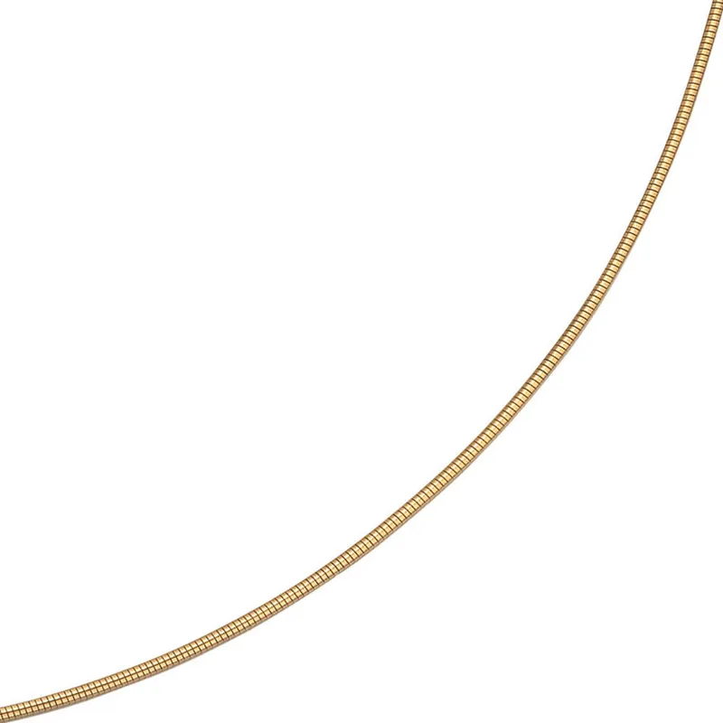 1,1mm Halsreif Reif Kette rund, 585 Gold Gelbgold, 50cm Neu