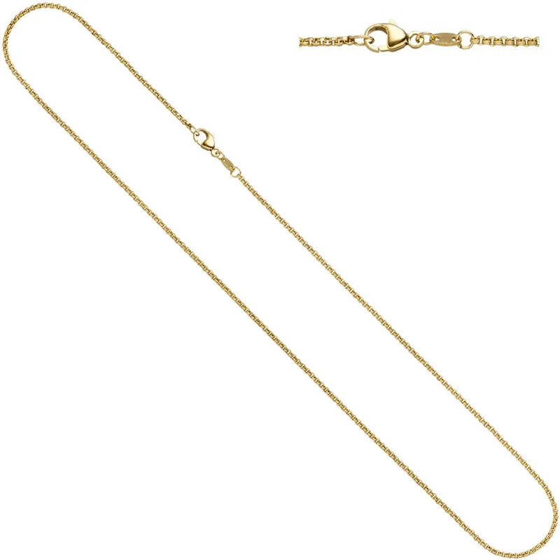 1,5mm Erbskette Kette Collier, 333 Gold Gelbgold, Goldkette, 40 cm Bestseller
