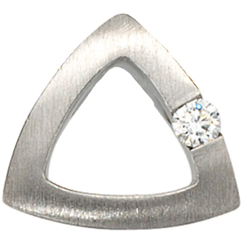Must-Have Anhänger 13,4x12,4mm Diamant 0.08Ct Dreieck durchbrochen 950 Platin