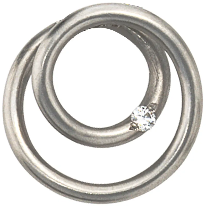Anhänger 14,7x14,3mm runde Spirale mit Diamant 0.025Ct Brillant 950 Platin Abverkauf