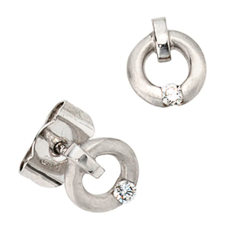 Direkt Vom Hersteller Ohrstecker Stecker Diamanten 0.03Ct W/SI Brillanten rund 950 Platin für Damen
