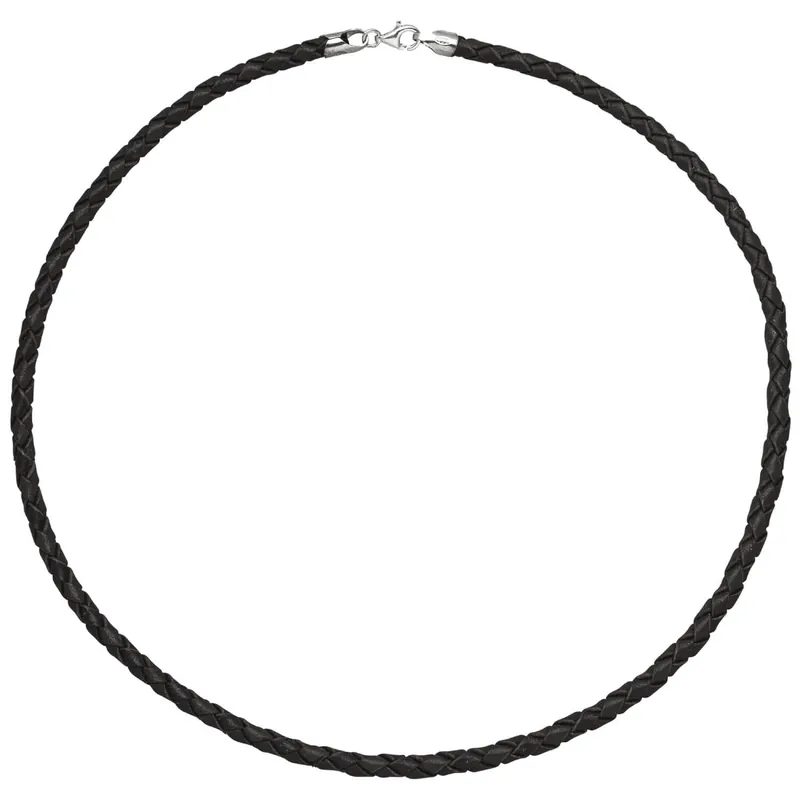 4,1mm Lederkette Kette Halskette Halsschmuck braun 925 Silber 45cm Gratis Versand