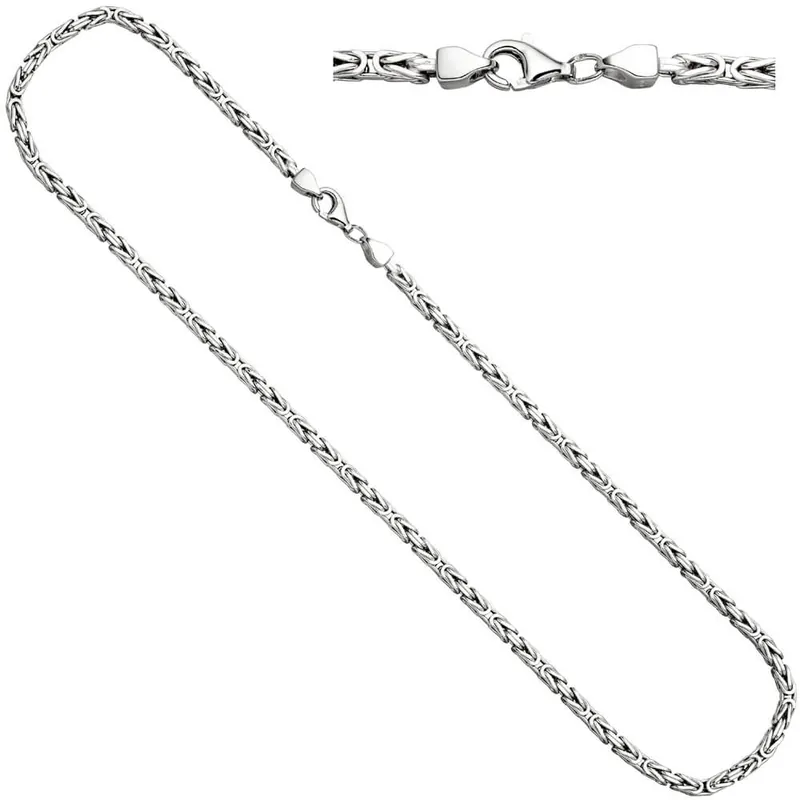 Wochenendangebot 3,1mm Königskette Kette Collier Halsschmuck 925 Silber 45cm Unisex