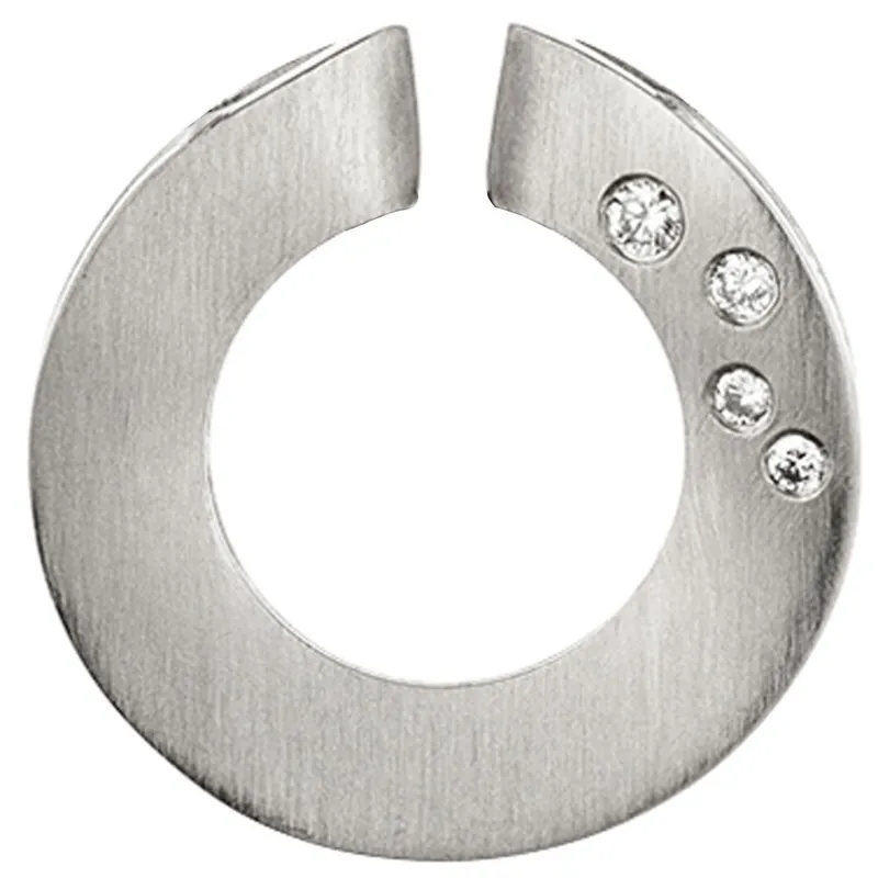 Anhänger durchbrochener Kreis Diamanten 0.06Ct W/SI Brillanten 950 Platin Wochenendangebot