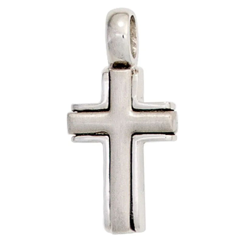 Anhänger 9,3x18,7mm Kreuz im Kreuz 950 Platin Platinanhänger schlicht Schnäppchen