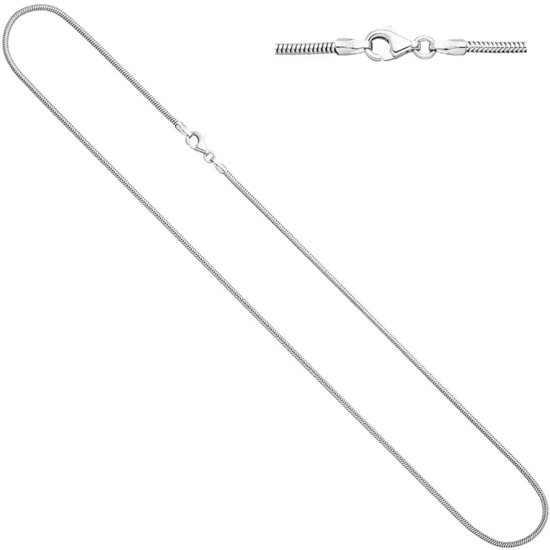 1,4mm Schlangenkette aus 585 Gold Weißgold 50cm Kette Halskette Collier Jetzt Zugreifen