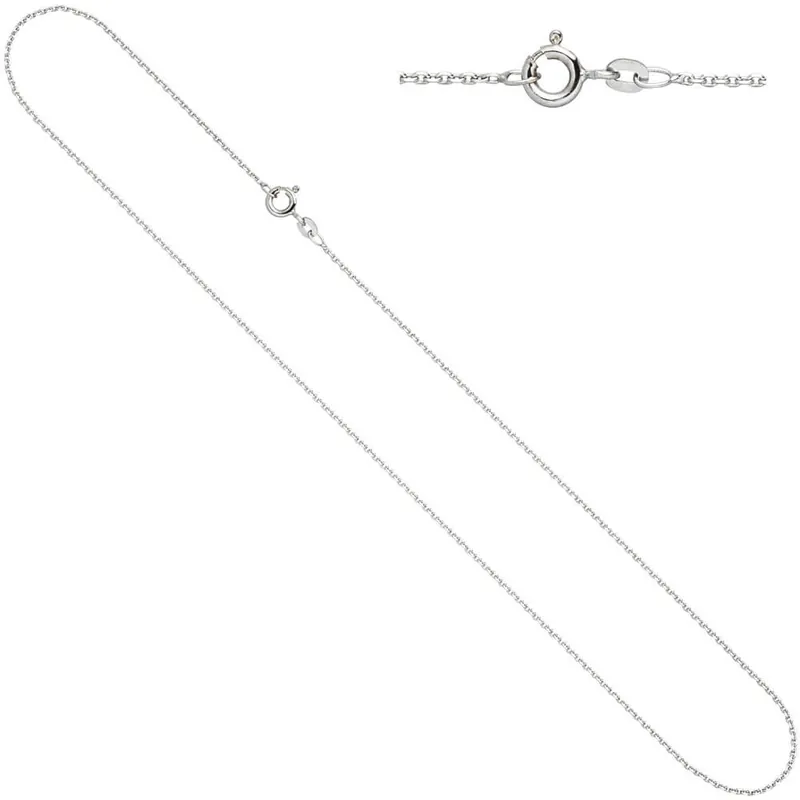 1,3mm Ankerkette Kette Halskette Collier Goldkette 333 Gold Weißgold 42cm Top-Preis