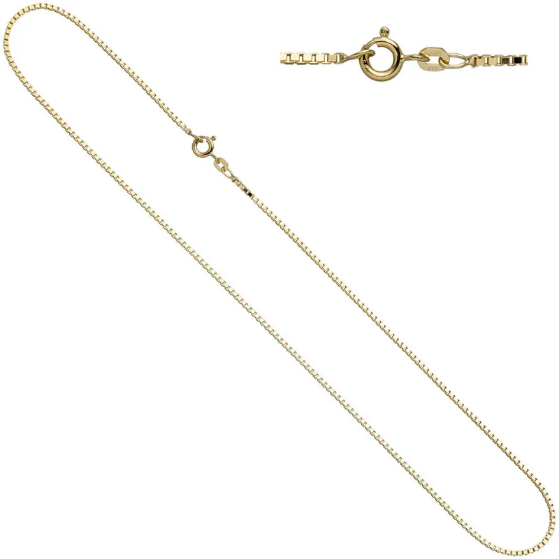 1,0mm Venezianerkette Collier 585 Gelbgold Gold Kette Halskette, 40cm Gleich Bestellen