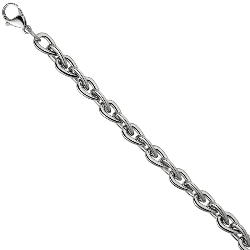 10,1mm Armband Biankerkette Armkette Armschmuck aus Edelstahl, 21cm Expressversand
