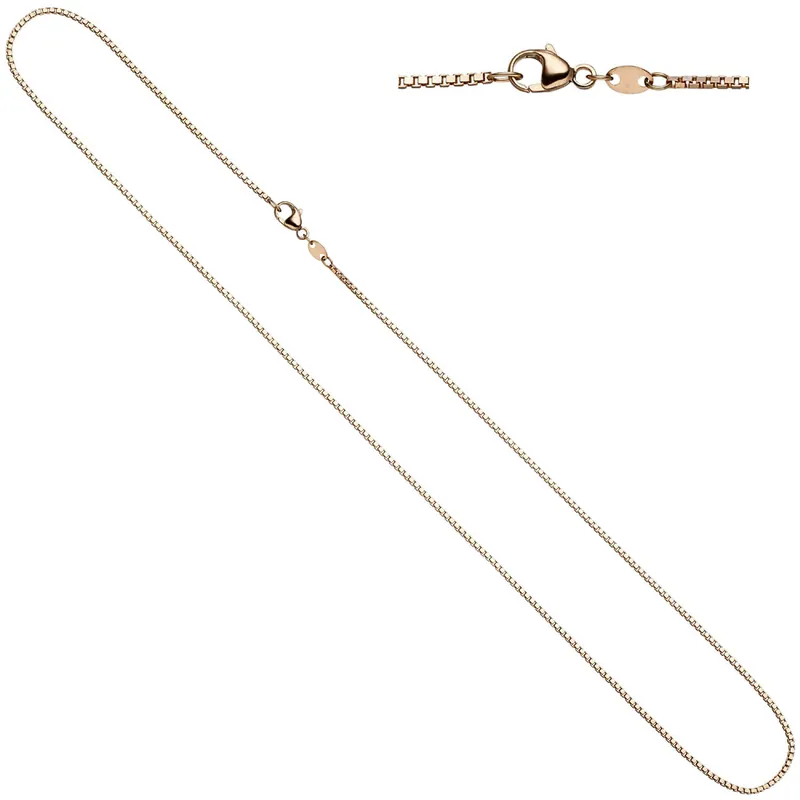 1,2mm Kette Venezianerkette aus 585 Gold Rotgold Halsschmuck Rotgoldkette, 42cm Gleich Bestellen