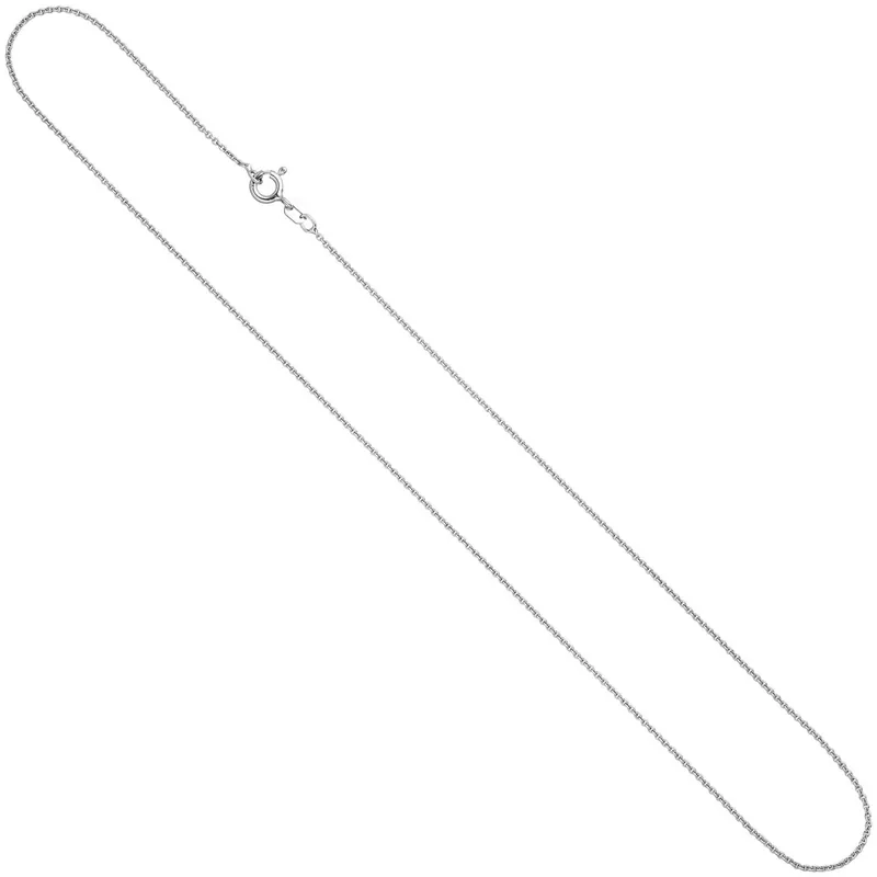 1,1mm feine Rundanker-Kette Halskette Collier aus 925 Silber rhodiniert 45cm Direktkauf