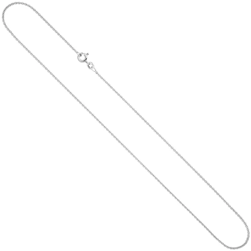 1,5mm Rundanker-Kette Halskette Collier aus 925 Silber rhodiniert 50cm Billig