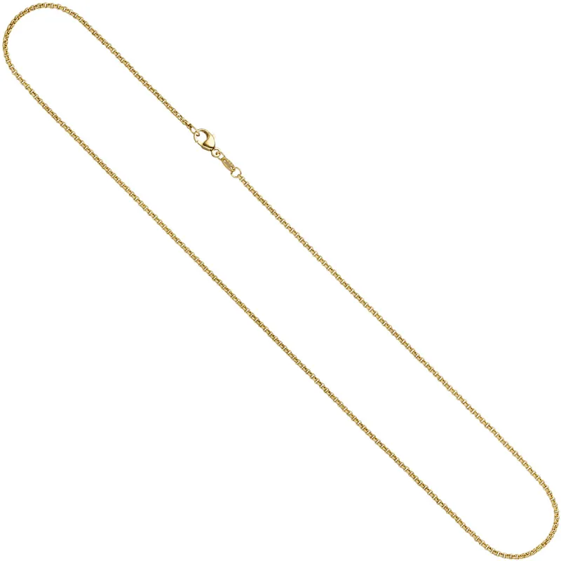 1,5mm Erbskette Halskette Collier aus 585 Gold Gelbgold 40cm Bestpreis
