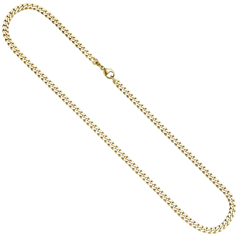 Wochenendangebot 4,6mm Halskette Collier Panzerkette diamantiert 333 Gold Gelbgold massiv 60cm