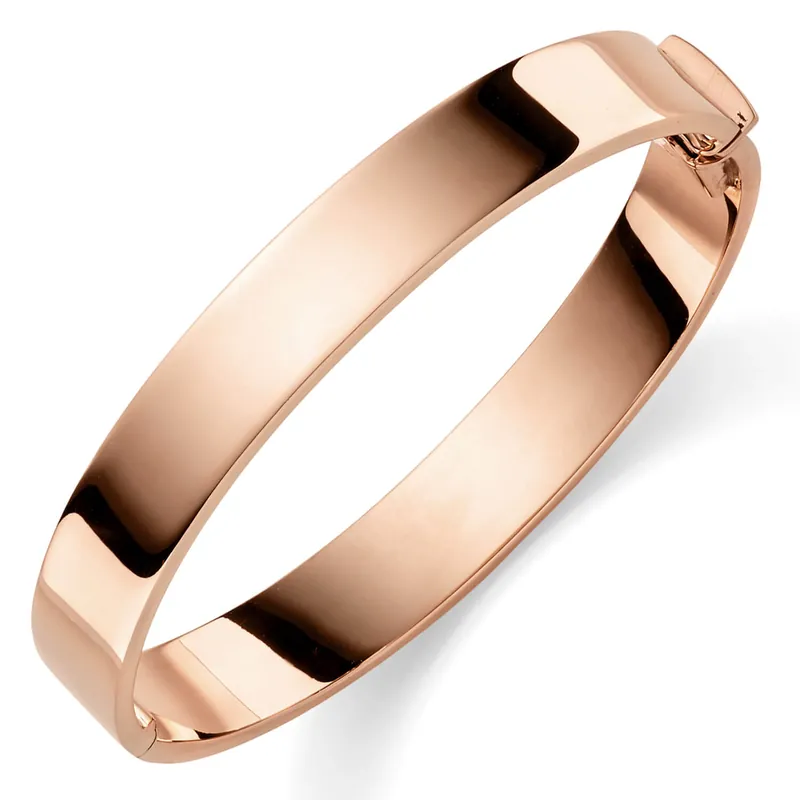 10mm Armreif 60x50mm Armschmuck 585 Gold Rotgold massiv glänzend flach schlicht Kracherpreis