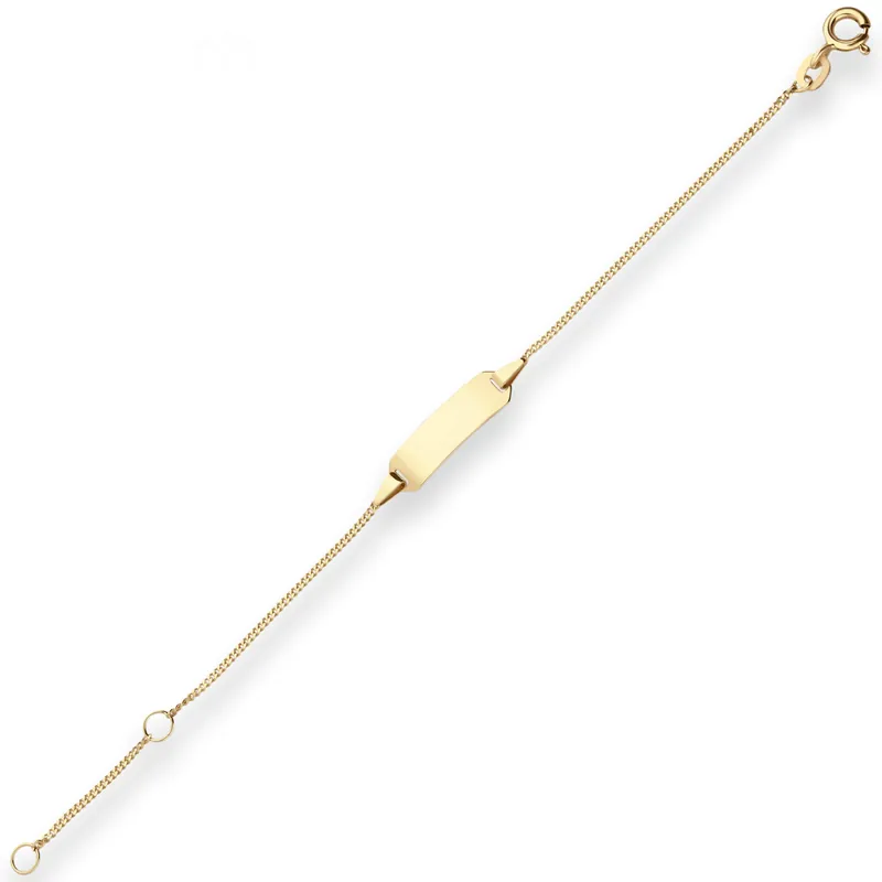 1,1mm Id-Armband Panzerkette Goldarmband Armschmuck aus 333 Gold Gelbgold 14cm Sichere Zahlung