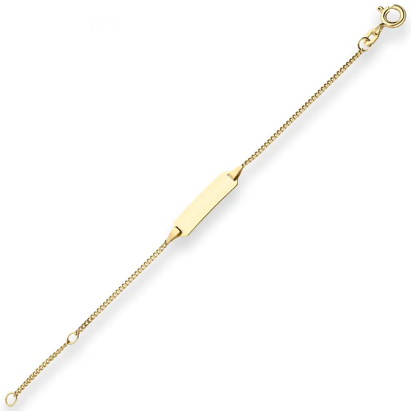 1,4mm Id-Armband Panzerkette Armschmuck aus 585 Gold Gelbgold 14cm Sofort Bestellen