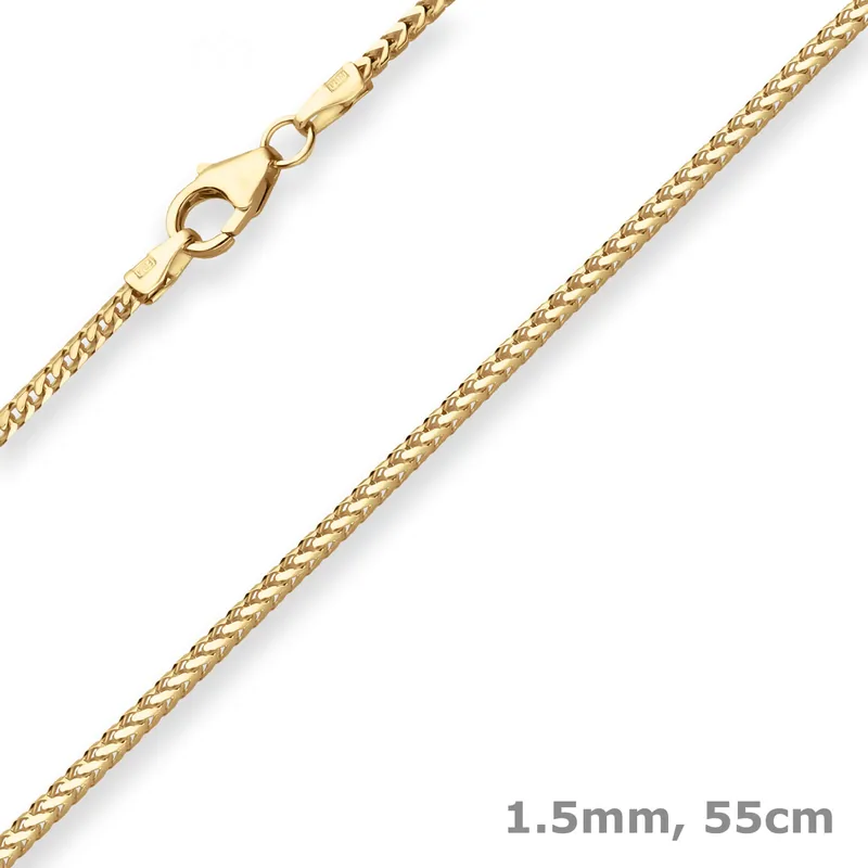 1,5mm Bingokette Collier Halskette aus 585 Gold Gelbgold 55cm Angebot