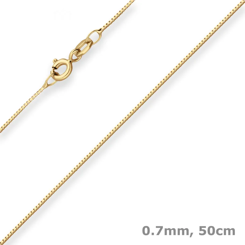 0,7mm Veneziakette Collier Halskette aus 585 Gold Gelbgold 50cm Meistverkauft