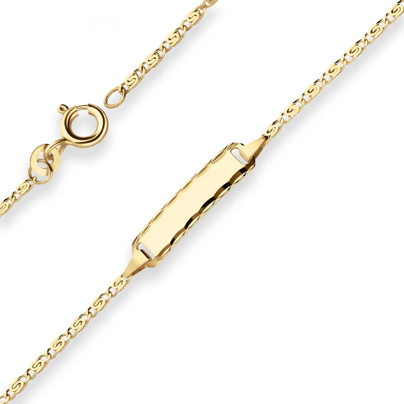 1,6mm Id-Armband S-Panzerkette Goldarmband Armschmuck aus 333 Gold Gelbgold 14cm Nur Für Kurze Zeit