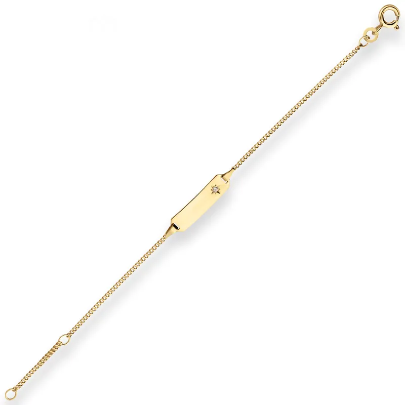1,4mm Id-Armband Panzerkette Stern Armschmuck aus 585 Gold Gelbgold 14cm Heißes Angebot