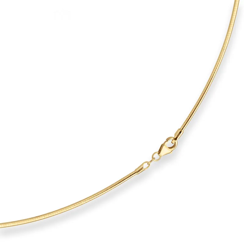 1,5mm Halsreif Tondakette Collier Omegareif Halskette aus 333 Gold Gelbgold 42cm Schneller Versand