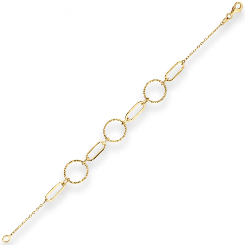 1,4mm Armband Fantasiekette Goldarmband Armschmuck aus 585 Gold Gelbgold 19cm Sonderaktion