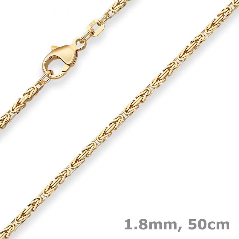 1,8mm Königskette Goldkette Collier Halskette aus 333 Gold Gelbgold 50cm Direktkauf