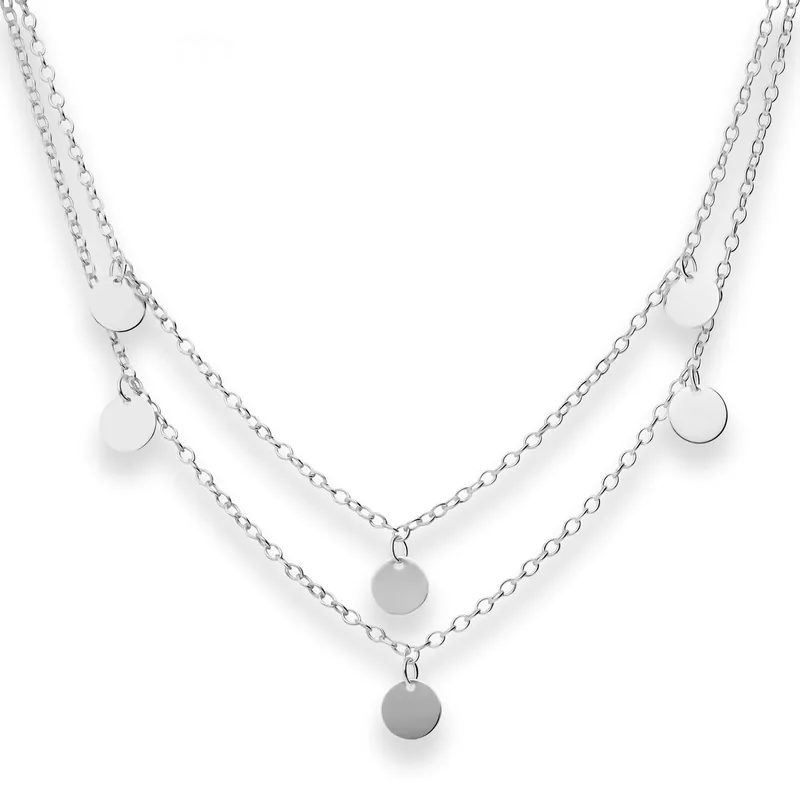 1,9mm Rund-Ankerkette Kette Collier Halskette aus 925 Silber rhodiniert 42cm Kostenloser Versand