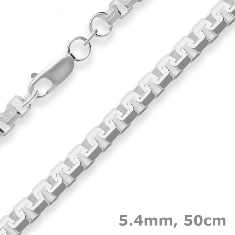 Zertifiziert 5,4mm Collier Halskette aus 925 Silber 50cm