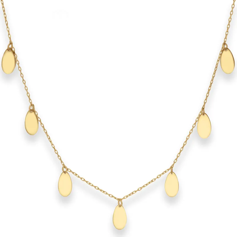 0,7mm Armband Fantasiekette Anhänger Tropfen aus 375 Gold Gelbgold 19cm Sofort Bestellen