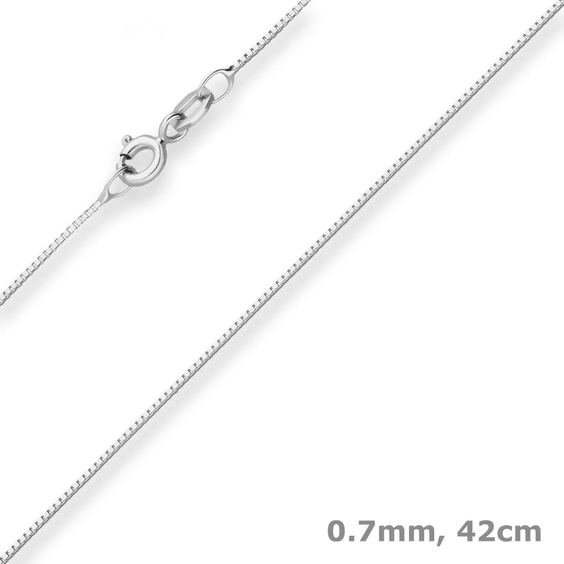 0,8mm Veneziakette Silberkette Collier Halskette aus 925 Silber 42cm Nur Für Kurze Zeit