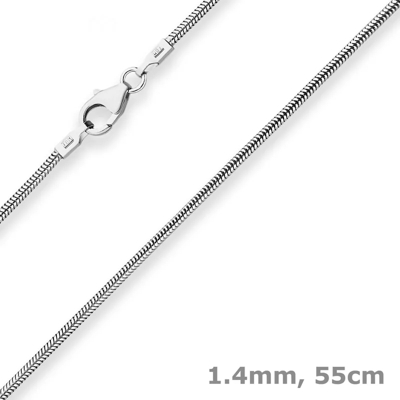 1,4mm Schlangenkette Kette Collier Halskette aus 925 Silber rhodiniert 55cm Jetzt Bestellen