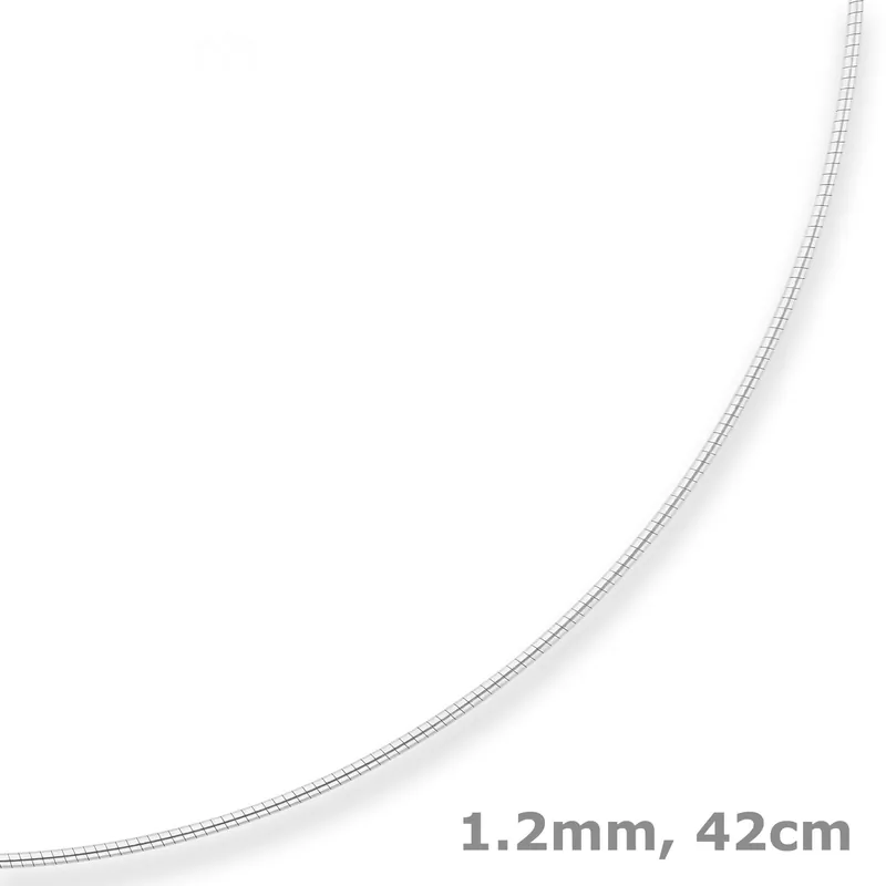 1,2mm Halsreif Omegareif Halskette aus 925 Silber 42cm Saisonangebot