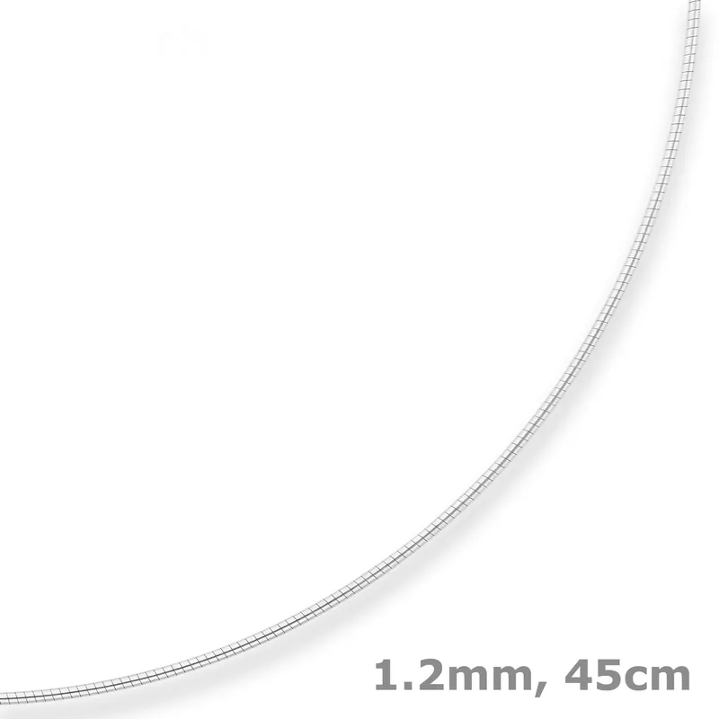1,2mm Halsreif Omegareif Halskette aus 925 Silber 45cm Ab Werk