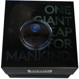 Geprüft 1 Oz Silber 50 Jahre Mondlandung 2019 PP - Black Nickel 5 Dollars Australien