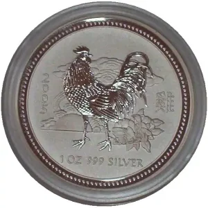 Australien 1 Oz Silber Lunar Serie I Hahn 2005 Kracherpreis