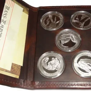 Neuseeland 5 x 1 Oz Silber Ancient Reptiles of New Zealand Dinosauriersatz Preisknaller