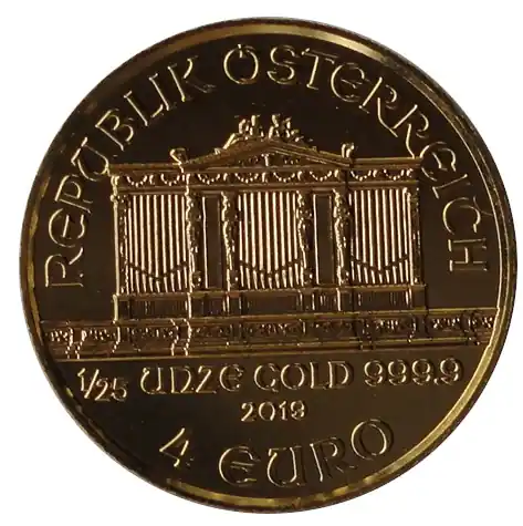 Letzte Chance 4 Euro 1/25 Oz Gold Wiener Philharmoniker 2019